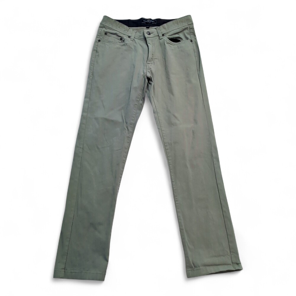 Nickel‎ and Iron Men's Green Slim Straight Pants